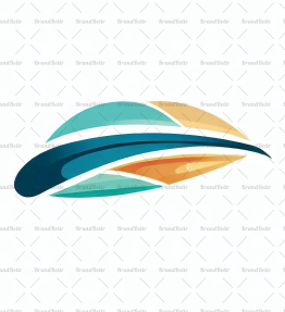 Abstraktes Surfbrett und Wellen